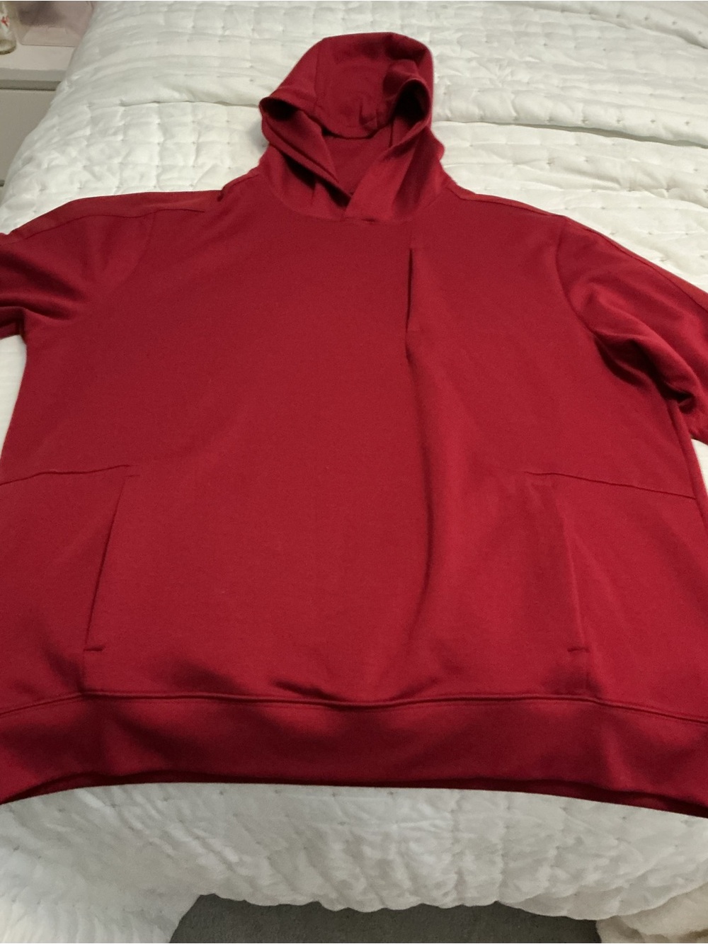 VRST Men's Red Hoodie Sweater - Casual Pullover